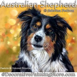 Australian Shepherd (Pastels and Pencils) Painting Pattern PDF DOWNLOAD - Sabrina Pedron