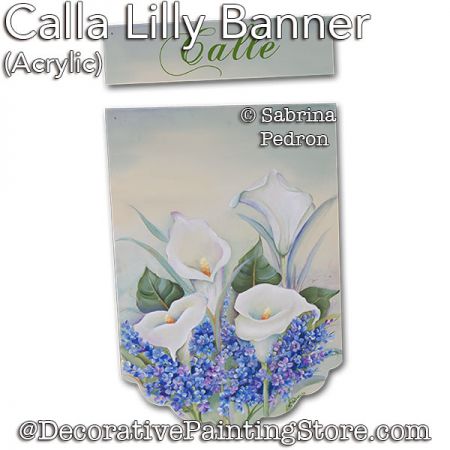 Calla Lilly Banner (Acrylic) Painting Pattern PDF DOWNLOAD - Sabrina Pedron