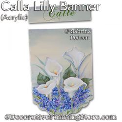 Calla Lilly Banner (Acrylic) Painting Pattern PDF DOWNLOAD - Sabrina Pedron