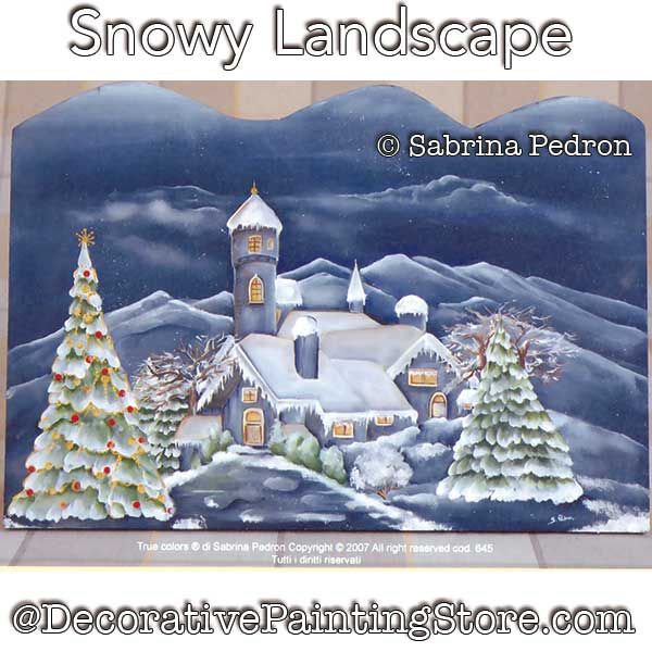 Snowy Landscape Painting Pattern PDF DOWNLOAD - Sabrina Pedron