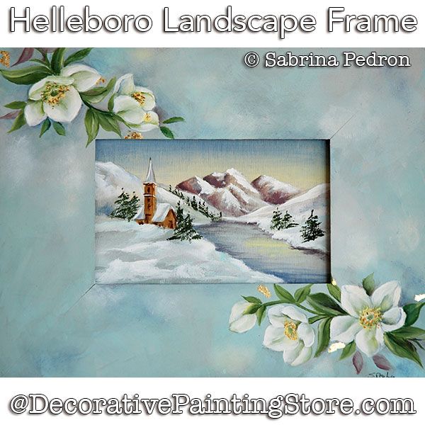 Helleboro Landscape Frame Painting Pattern PDF DOWNLOAD - Sabrina Pedron