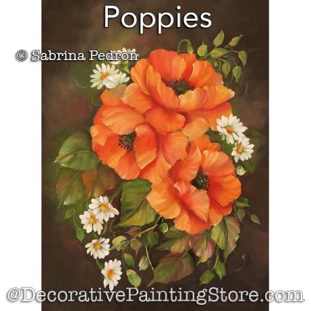 Poppies (Oils) Painting Pattern PDF DOWNLOAD - Sabrina Pedron