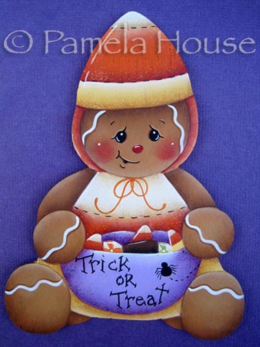 Trick or Treat Candy Corn Gingerbread e-Pattern