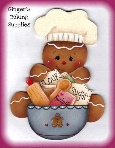 Gingerbread Baking Supplies e-Pattern DOWNLOAD