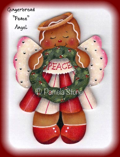 Gingerbread Peace Angel e-Pattern DOWNLOAD