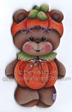 Pumpkin Bear Ornament or Magnet by Pamela House - PDF DOWNLOAD