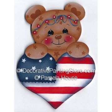 Stars and Stripes Bear by Pamela House - PDF DOWNLOAD