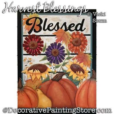 Harvest Blessings Painting Pattern PDF DOWNLOAD - Vicki Saum