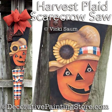 Harvest Plaid Scarecrow Saw DOWNLOAD - Vicki Saum