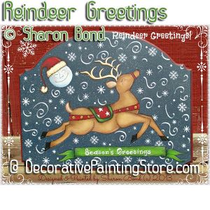 Reindeer Greetings ePattern - Sharon Bond - PDF DOWNLOAD