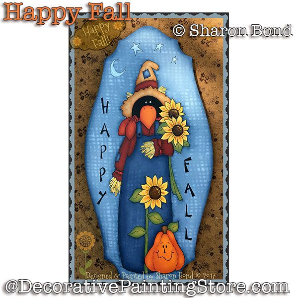 Happy Fall Crow ePattern - Sharon Bond - PDF DOWNLOAD