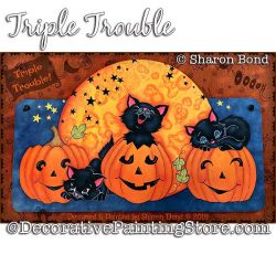 Triple Trouble (Black Cats / Pumpkins) DOWNLOAD  - Sharon Bond