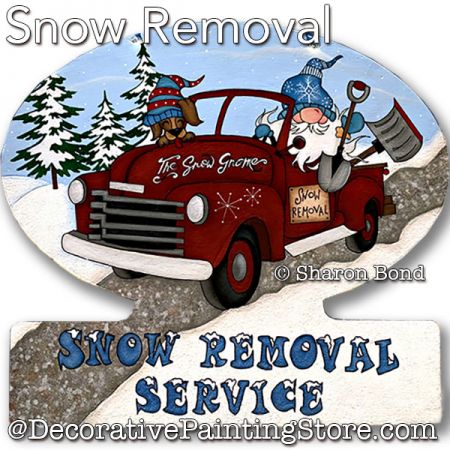 Snow Removal Service (Gnome) Painting Pattern DOWNLOAD  - Sharon Bond