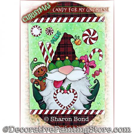 Christmas Candy for My Gnomies Painting Pattern DOWNLOAD  - Sharon Bond