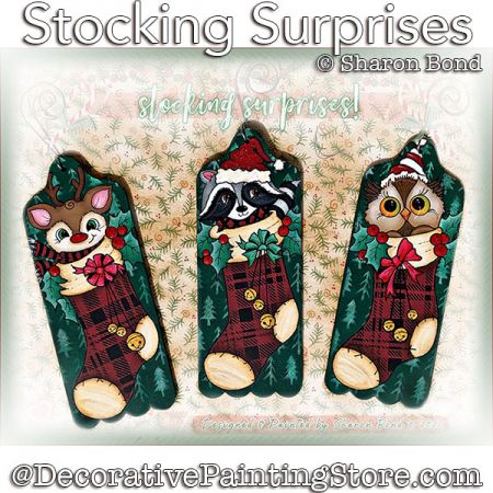 Stocking Surprises Ornaments Painting Pattern DOWNLOAD  - Sharon Bond