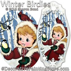Winter Birdies Painting Pattern DOWNLOAD  - Sharon Bond