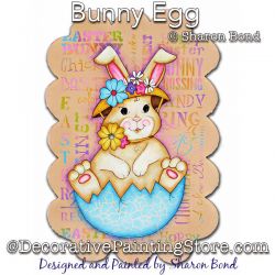 Bunny Egg Painting Pattern DOWNLOAD  - Sharon Bond