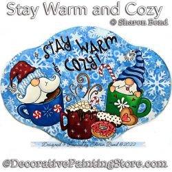 Stay Warm and Cozy (Gnomes) Painting Pattern DOWNLOAD  - Sharon Bond