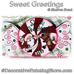Sweet Greetings (Santa) Painting Pattern DOWNLOAD  - Sharon Bond