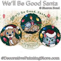 We-ll Be Good Santa Ornaments Painting Pattern DOWNLOAD  - Sharon Bond
