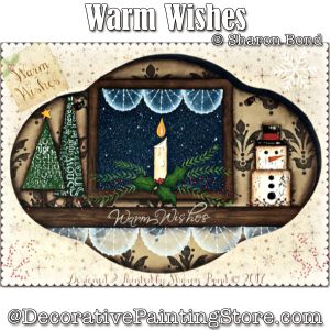 Warm Wishes Plaque Painting Pattern - Sharon Bond