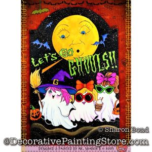 Let's Go Ghouls Plaque Painting Pattern - Sharon Bond