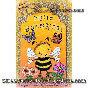 Hello Sunshine Plaque Painting Pattern - Sharon Bond