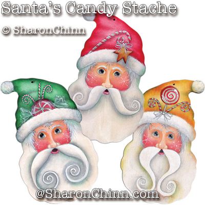 Santas Candy Stache Pattern - Sharon Chinn