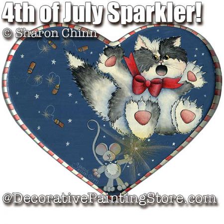 4th of July Sparkler SweetHeart BY MAIL - Sharon Chinn