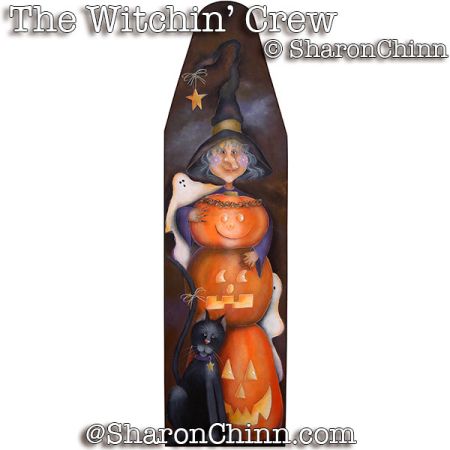 The Witchin Crew Ironing Board Painting Pattern - Sharon Chinn