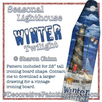 Seasonal Lighthouse-Winter Twilight ePattern by Sharon Chinn - BY DOWNLOAD