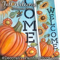 Fall Welcome Sign Painting Pattern - Sharon Chinn
