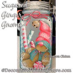 Sugared Ginger Gnome Mason Jar Painting Pattern BY MAIL - Sharon Chinn
