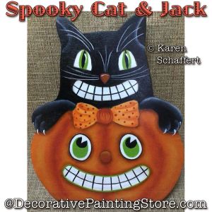 Spooky Cat and Jack Painting Pattern - Karen Schaffert