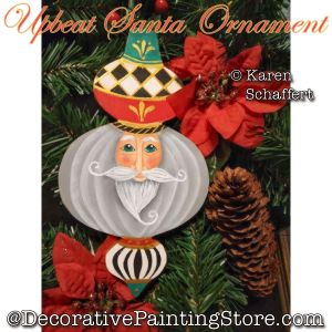 Upbeat Santa Ornament Painting Pattern - Karen Schaffert
