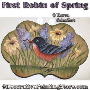 First Robin of Spring Painting Pattern - Karen Schaffert
