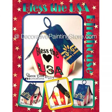 Bless the USA Birdhouse - Sharon Cook - PDF DOWNLOAD