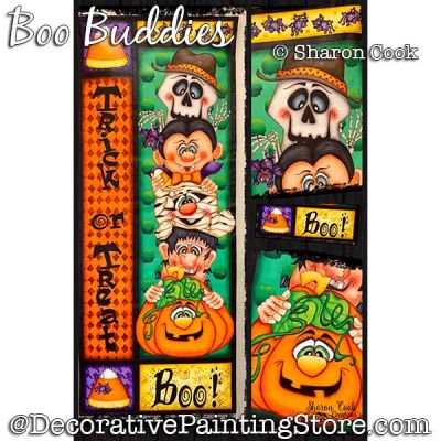 Boo Buddies Painting Pattern PDF DOWNLOAD - Sharon Cook