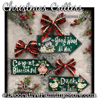 Christmas Critters Painting Pattern PDF DOWNLOAD - Sharon Cook
