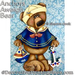 Anchors Aweigh Bear Painting Pattern PDF DOWNLOAD - Sharon Cook