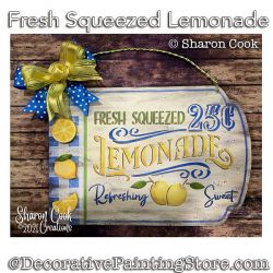 Fresh Squeezed Lemonade (Requires Stencil) Painting Pattern PDF DOWNLOAD - Sharon Cook