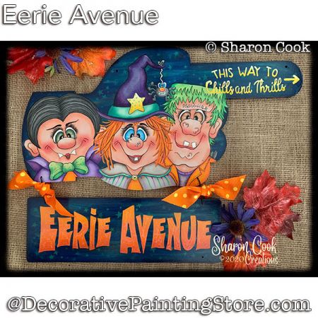 Eerie Avenue Street Sign Painting Pattern PDF DOWNLOAD - Sharon Cook