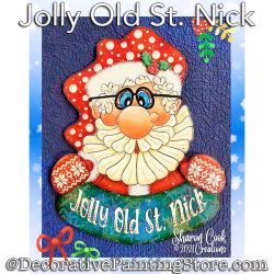 Jolly Old St Nick Painting Pattern PDF DOWNLOAD - Sharon Cook
