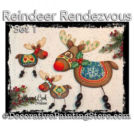 Reindeer Rendezvous Set 1 Painting Pattern PDF DOWNLOAD - Sharon Cook