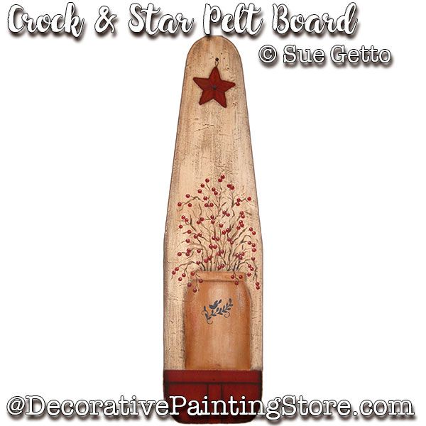 Crock and Star Pelt Board ePattern - Sue Getto - PDF DOWNLOAD