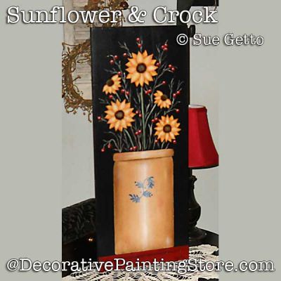 Sunflower and Crock DOWNLOAD Painting Pattern - Sue Getto