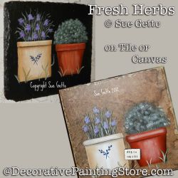 Fresh Herbs DOWNLOAD Painting Pattern - Sue Getto