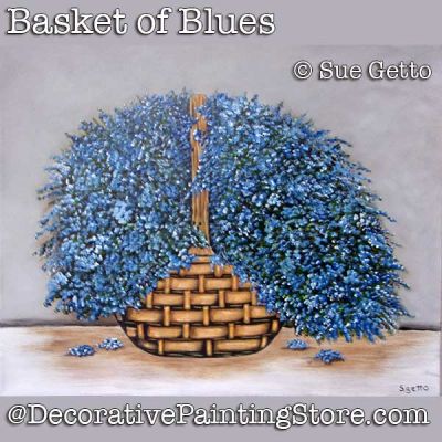 Basket of Blues DOWNLOAD Painting Pattern - Sue Getto