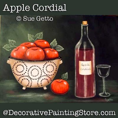 Apple Cordial Still Life DOWNLOAD Painting Pattern - Sue Getto