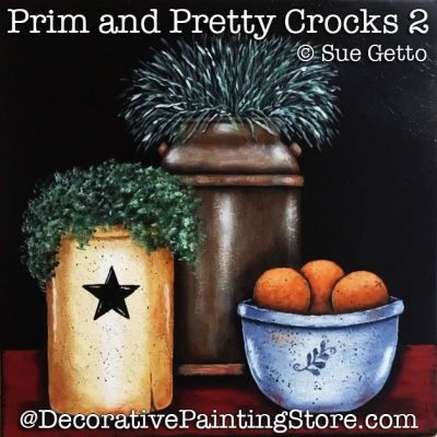 Prim and Pretty Crocks 2 DOWNLOAD Painting Pattern - Sue Getto